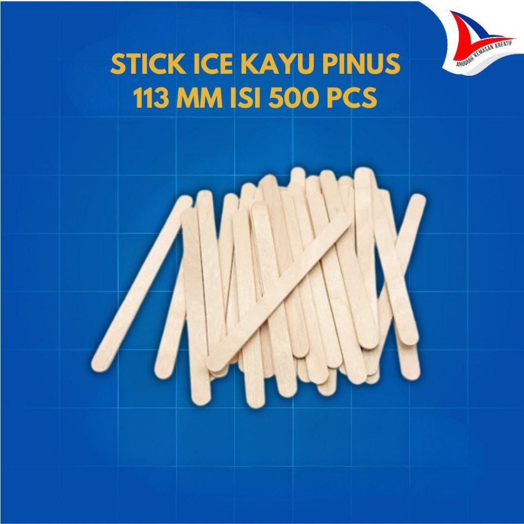 Stick Ice Kayu Pinus 113 Mm Isi 500 Pcs