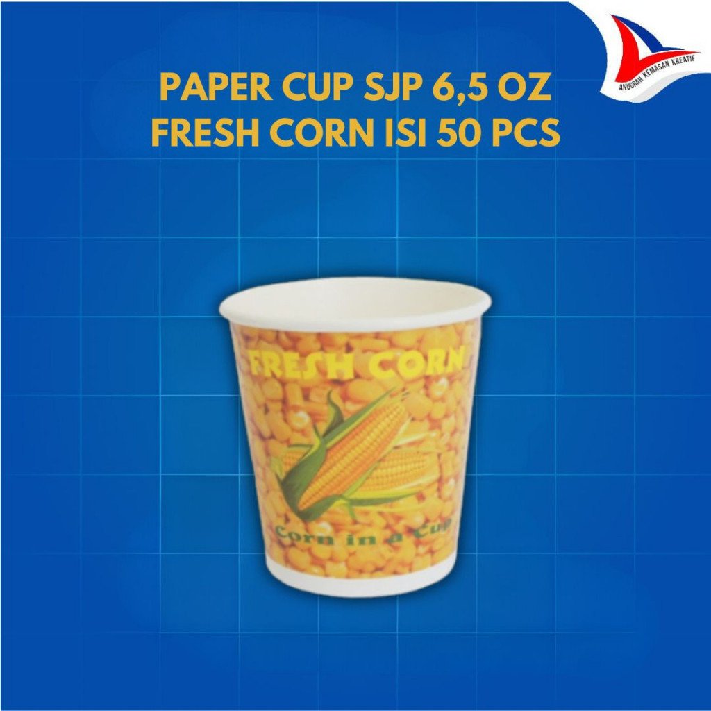 Paper Cup Sjp 6,5 Oz Fresh Corn / Gelas Kertas Kopi Isi 50 Pcs