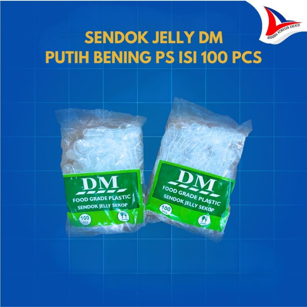 Sendok Jelly DM Bening Dan Warna Isi 100 Pcs