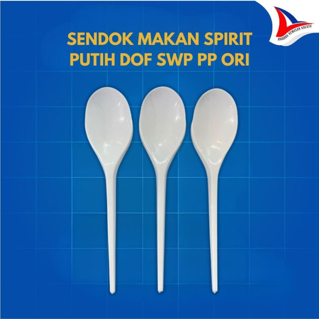 Sendok Makan Spirit Putih Doff Swp Pp Ori / Sendok Plastik Isi 50 Pcs