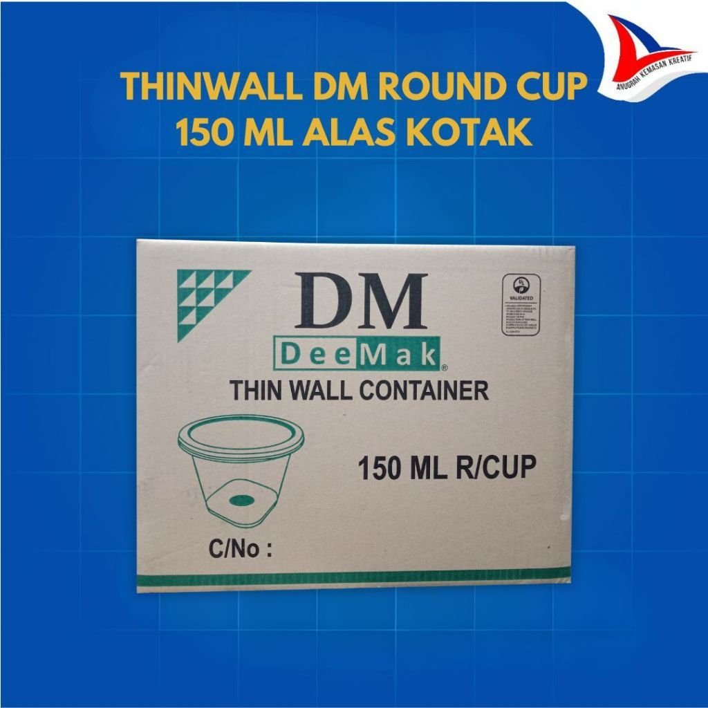 Thinwall DM Round 150 ml Alas Kotak / Cup Puding Isi 500 Pcs (1 Karton)