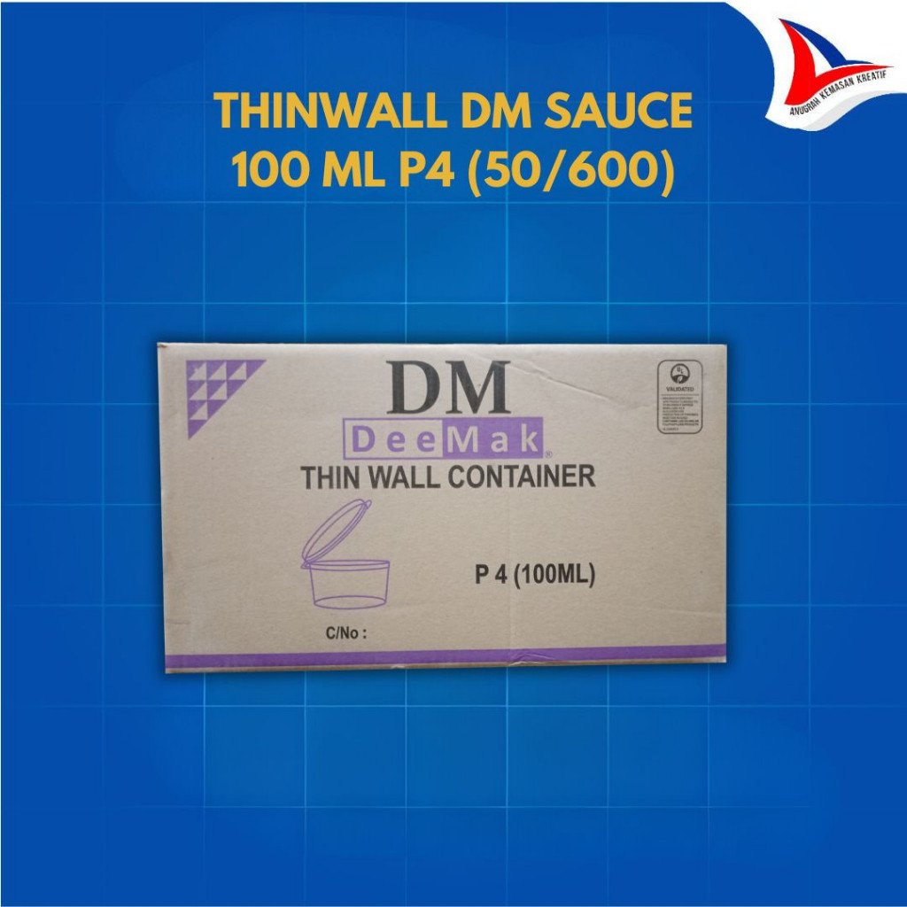 Thinwall DM Sauce 100 ml P4 / Cup Saos Isi 600 Pcs (1 Karton)