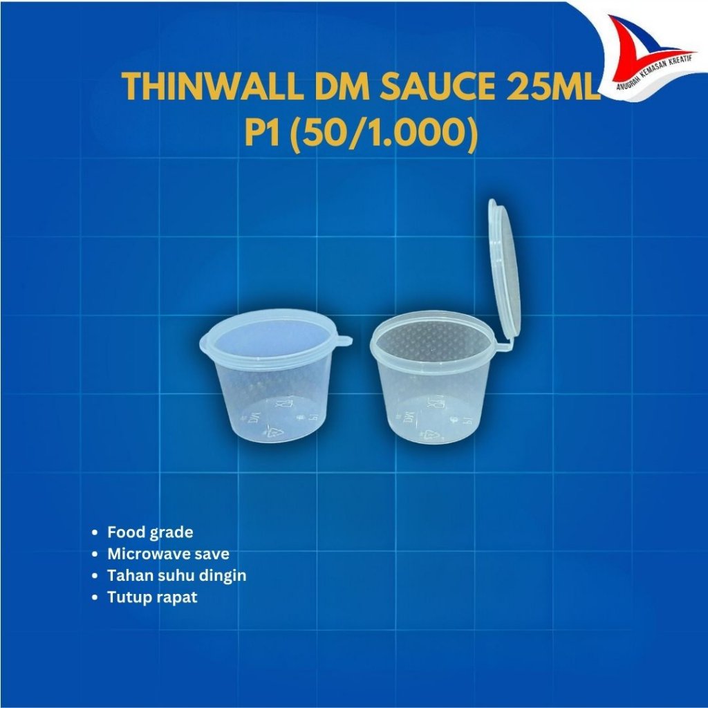 Thinwall DM Sauce 25 ml / Cup Saos 25 ml Isi 50 Pcs