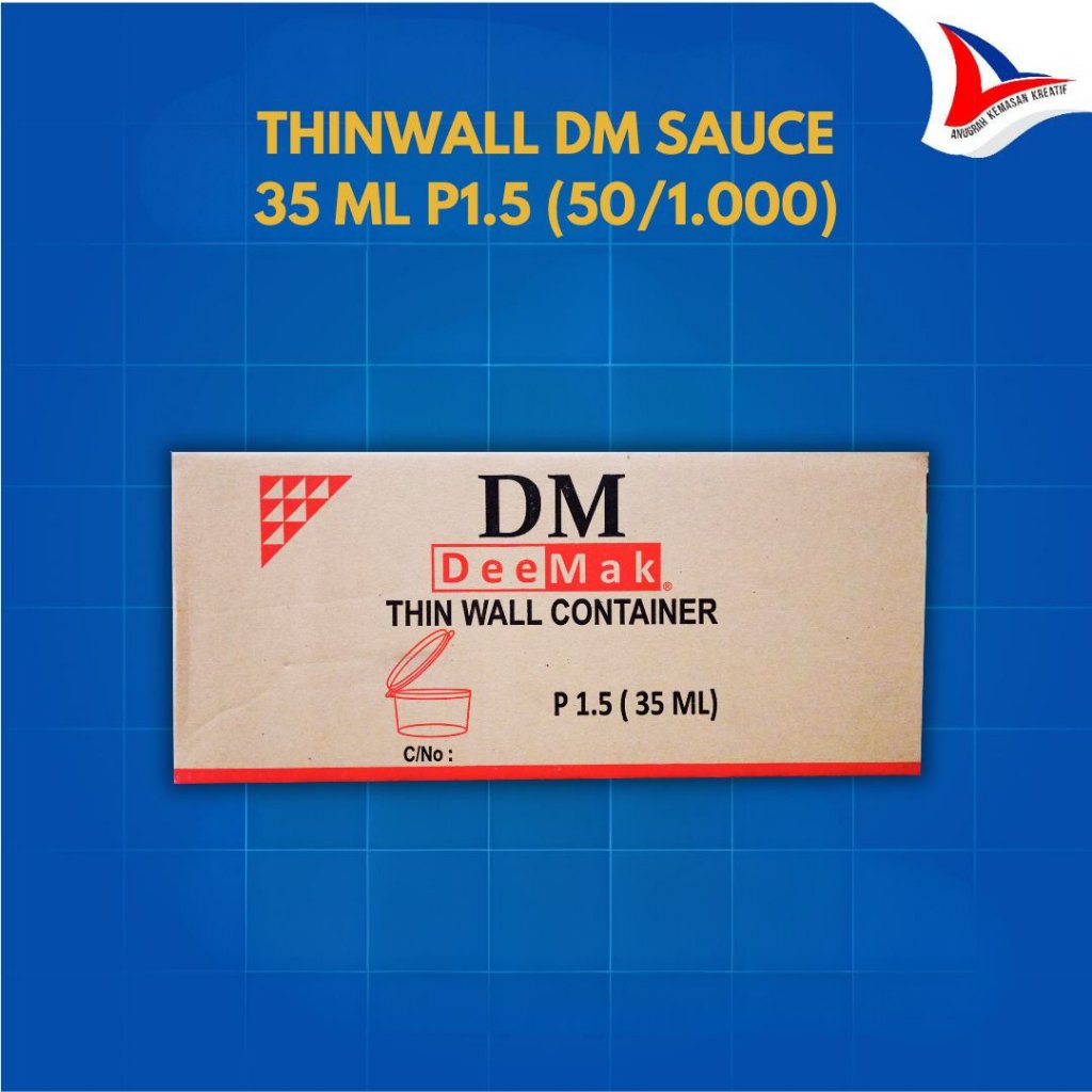 Thinwall DM Sauce 35 ml P1.5 / Cup Saos Isi 1.000 Pcs (1 Karton) Isi 1000 Pcs