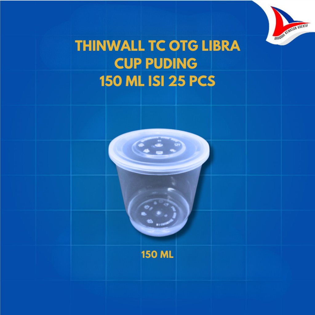 Thinwall Cup OTG 150 ml / Cup Puding 150 ml Isi 25 Pcs