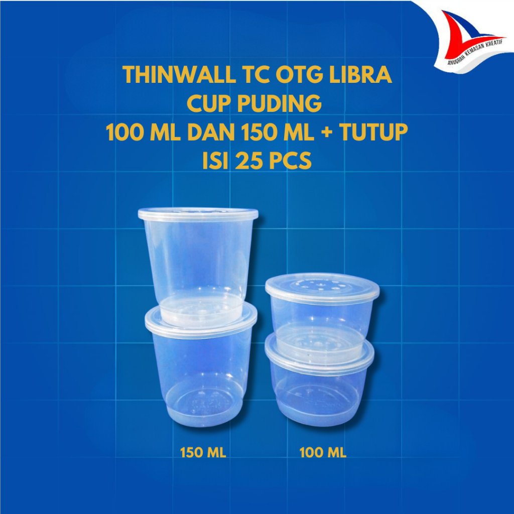 Thinwall Cup OTG 100 ml / Cup Puding 100 ml Isi 25 Pcs