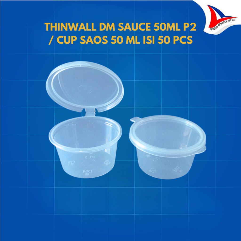 Thinwall DM Sauce 50 ml P2 / Cup Saos 50 ml Isi 50 Pcs