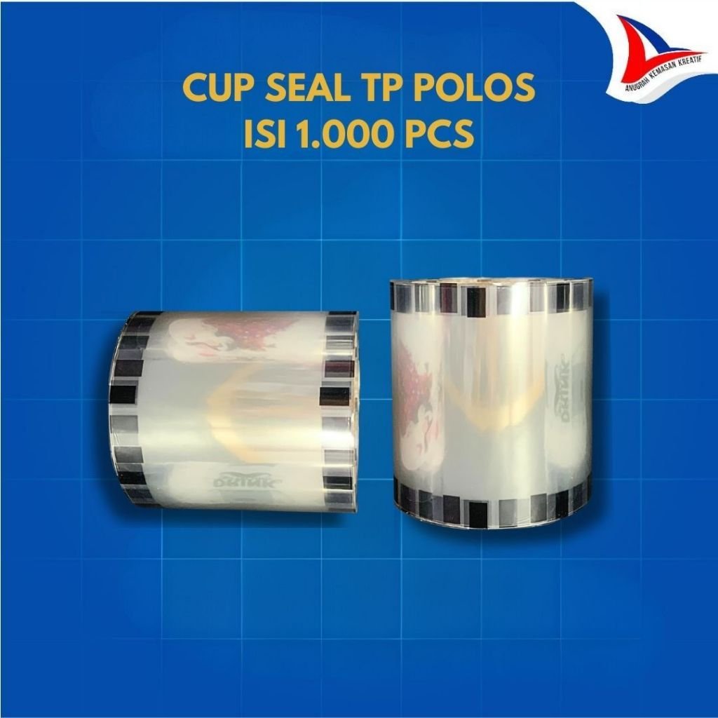 Cup Seal Tp Polos / Plastik Sealer / Plastik Tutup Gelas Isi 1.000 Pcs