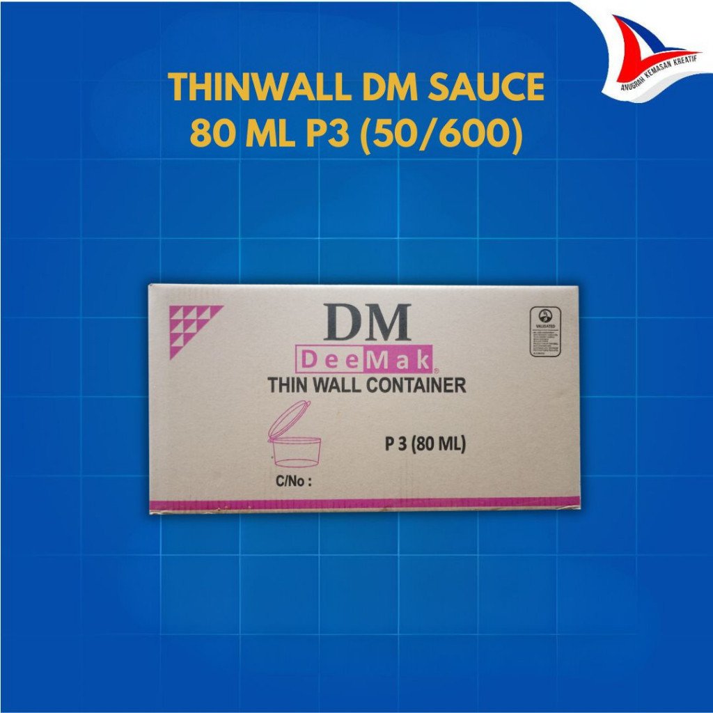 Thinwall Dm Sauce 80 Ml P3 / Cup Saos Isi 600 Pcs (1 Karton)