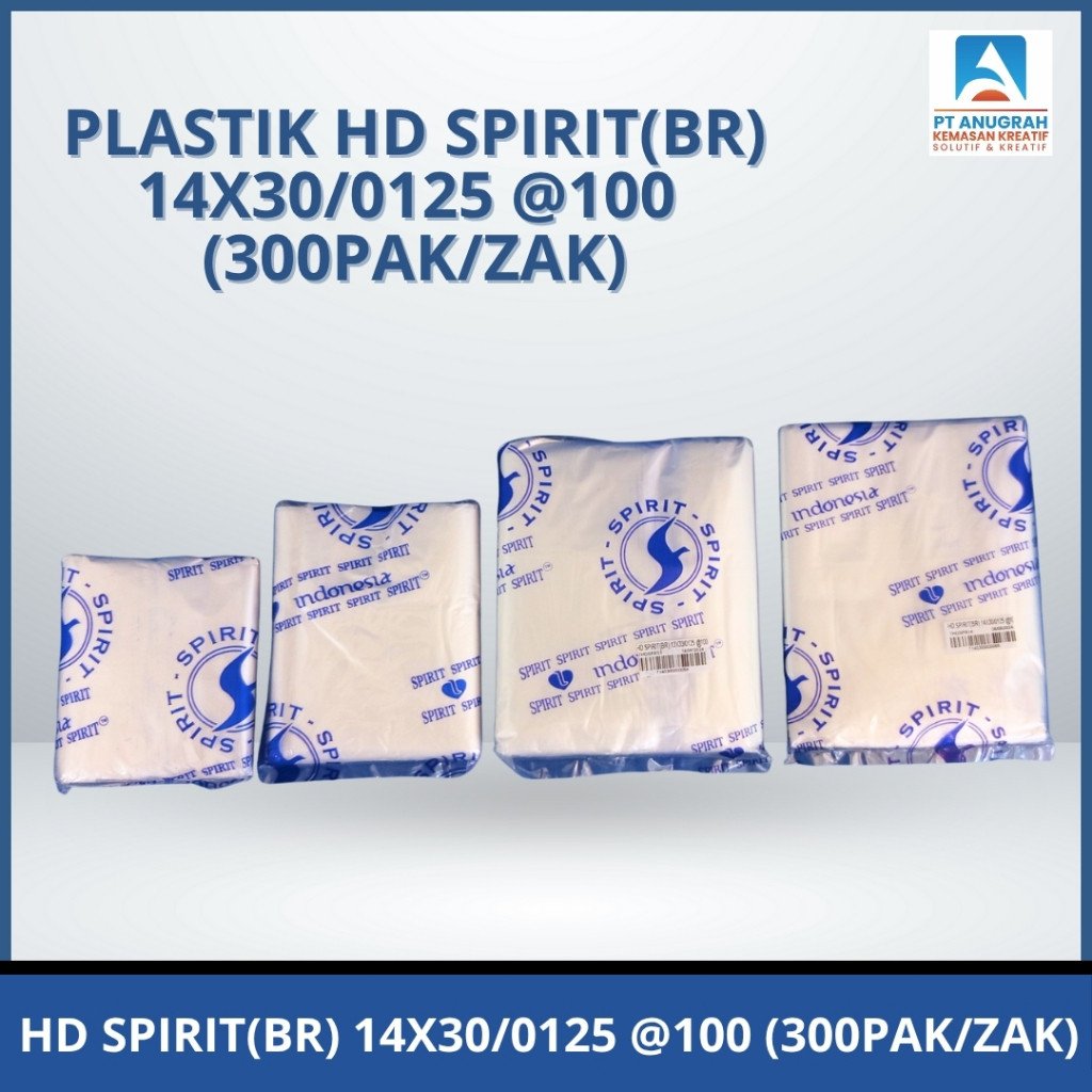 (1 ZAK) Plastik Dof HD Spirit BR 14x30/0125 isi 300 Pak Perzak Plastik Kantong Gula Plastik Buram