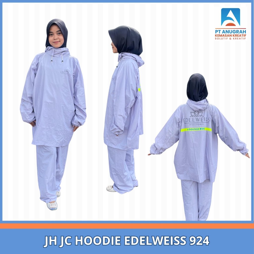 Jas Hujan Hoodie Jaket Celana Edelweiss Dolphin JH-924 (1 PCS)