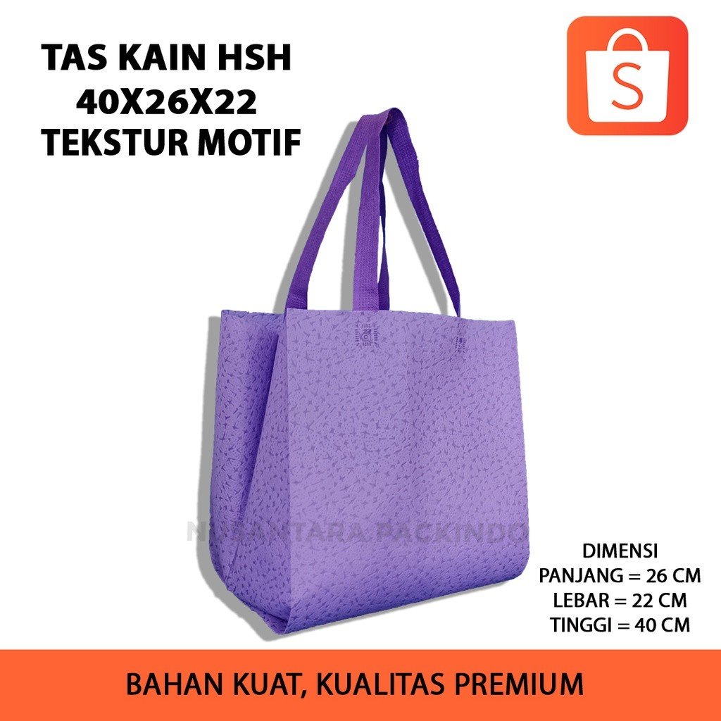 Tas Kain Spundbond / Goodie Bag Hsh 40x26x22 Tekstur Motif (12 Pcs/Pak)