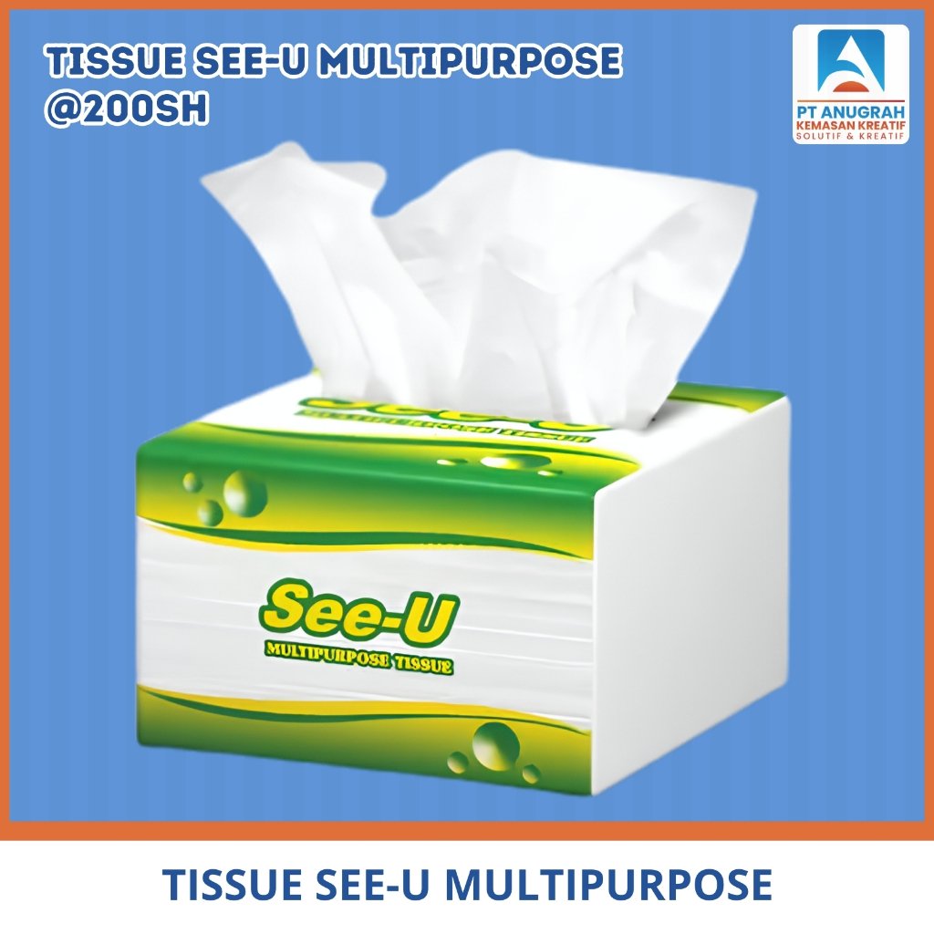 Tissue See-U Multipurpose 200 Sheets Tisu Serbaguna Lembut Halus Higienis