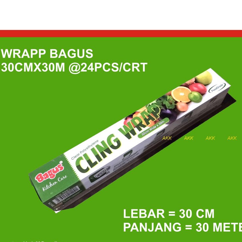 Plastik Wrapp Bagus 30cmx30m Untuk Kemasan Pack)Ing
