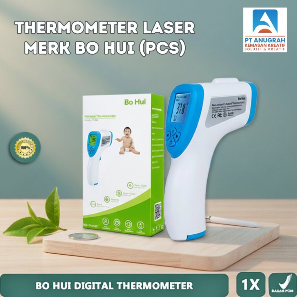 Infrared Thermometer Bo Hui T-168 / Termometer Suhu Tubuh / Termometer Dahi (PCS)