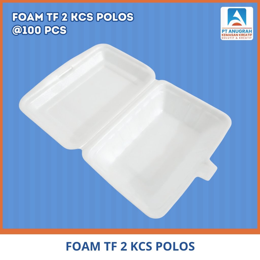 Foam Tf 2 Kcs Polos (100pcs) / Styrofoam Nasi