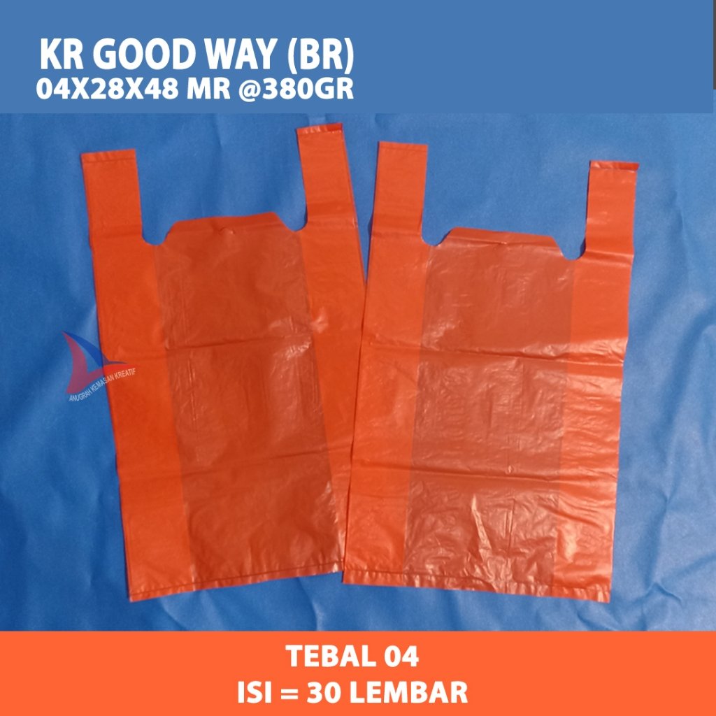 Kantong Kresek Good Way Ukuran 04x28x48 Merah Isi 30 Lembar