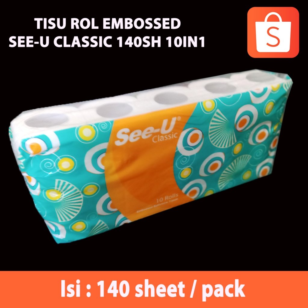 Tisu Rol Embossed SEE-U Classic 140 Sheet 10IN1