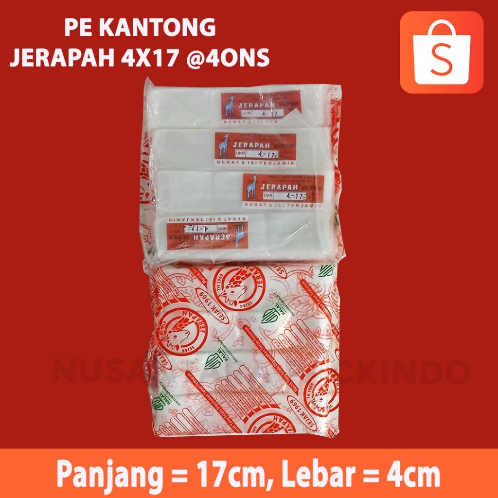 Plastik Kantong PE KT Jerapah  4x17