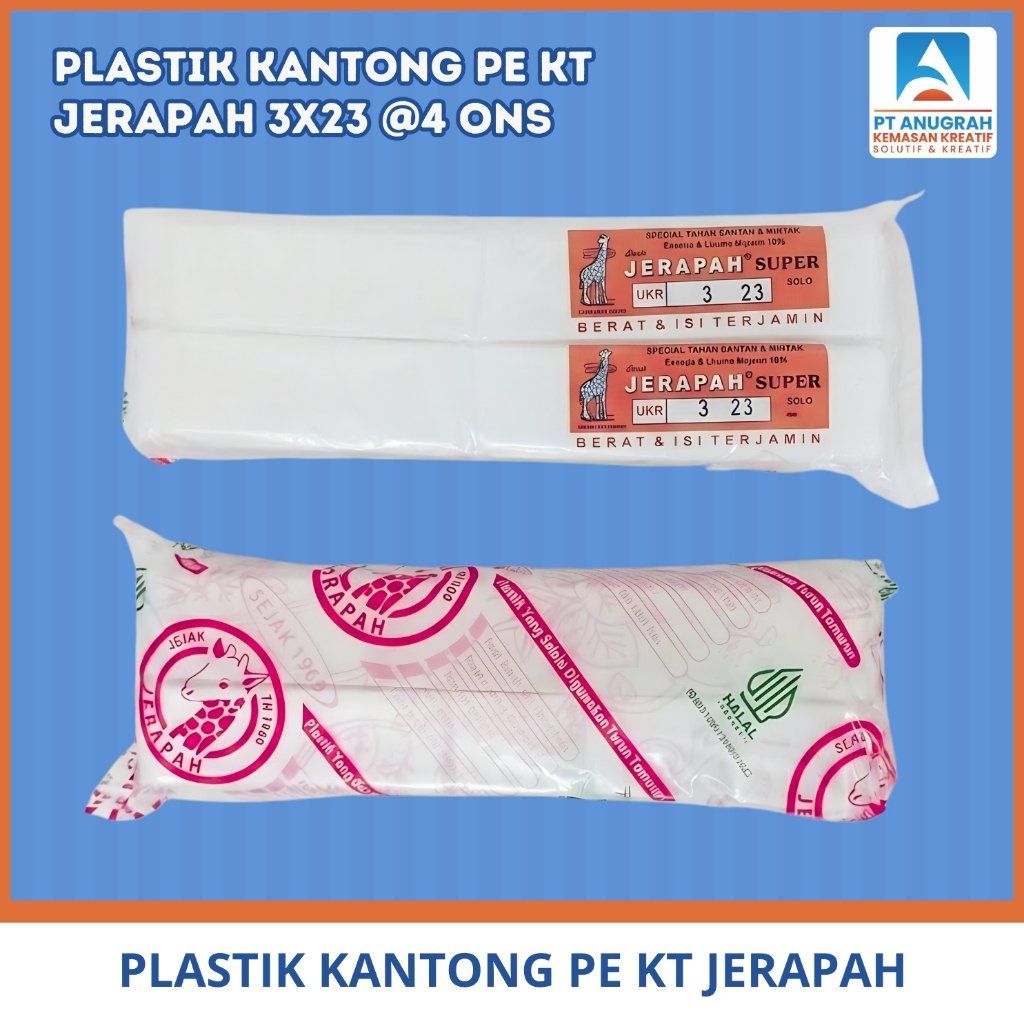 Plastik Kantong Pekt Jerapah 3x23 / Plastik Es Lilin / Es Pensil / Es Mambo