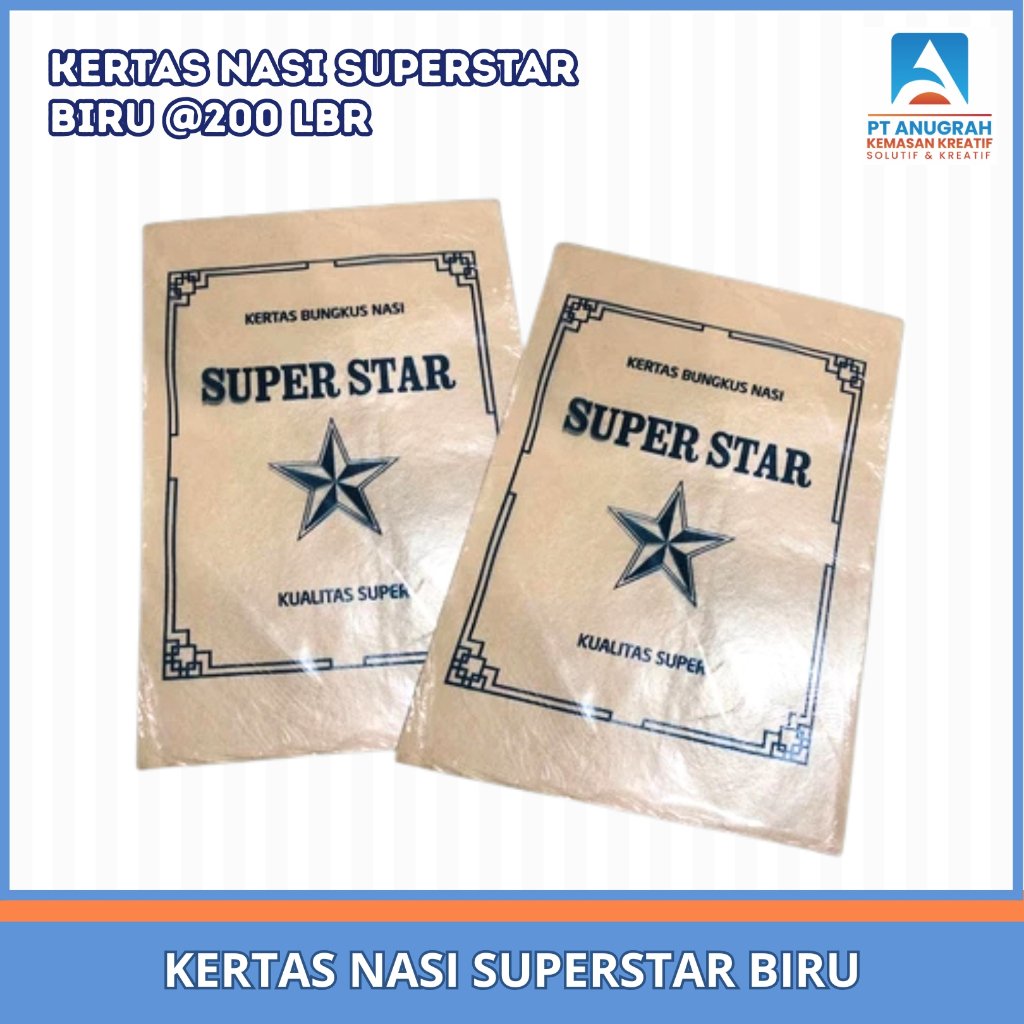 Kertas Nasi Superstar Biru @200 Lembar