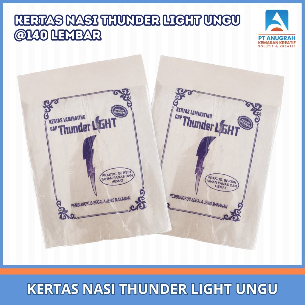 Kertas Nasi Coklat / Kertas Minyak Thunder Light Ungu (140 Lbr)