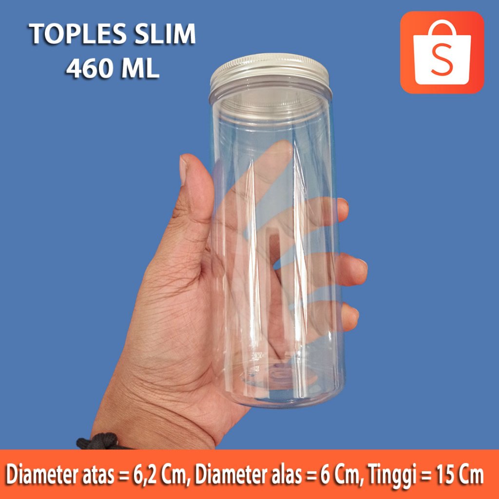 Toples Slim 460ml + Tutup