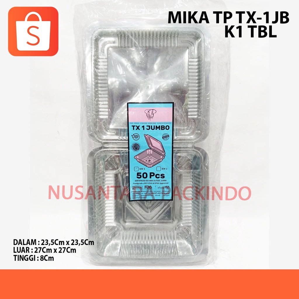 Mika Tp Tx 1 Jumbo Technoplastika / Mika Kue (50 Pcs)