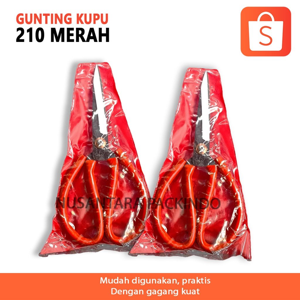 Gunting Kupu 210 Merah (Pcs)