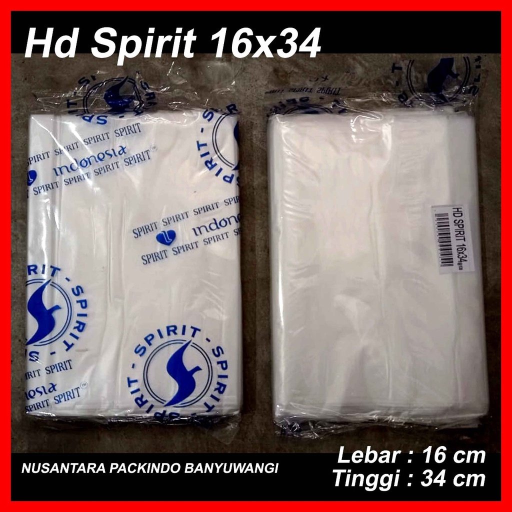 Plastik Dof Kantong Gula Hd Spirit Br 16x34/015 Isi 100 Pcs