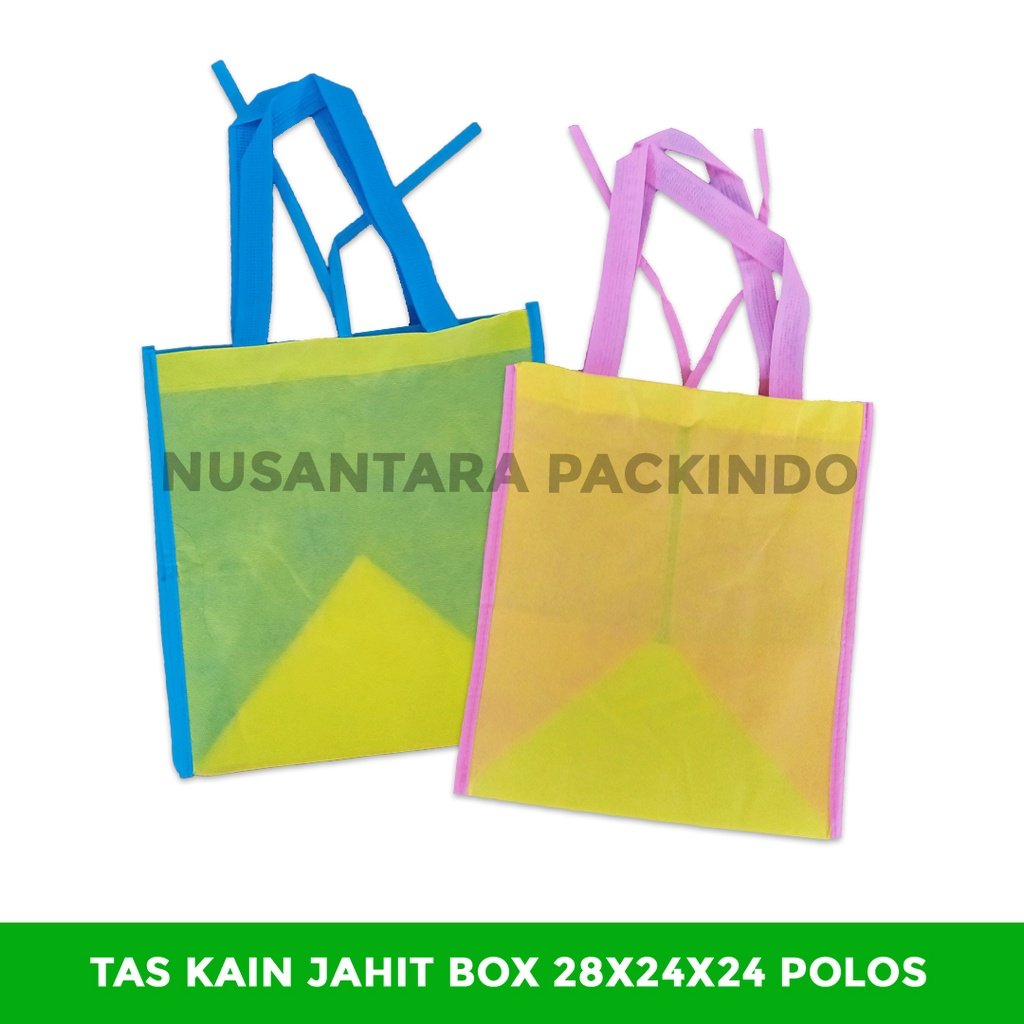 Tas Kain Jahit Box 28x24x24 Polos Isi 12 Pcs