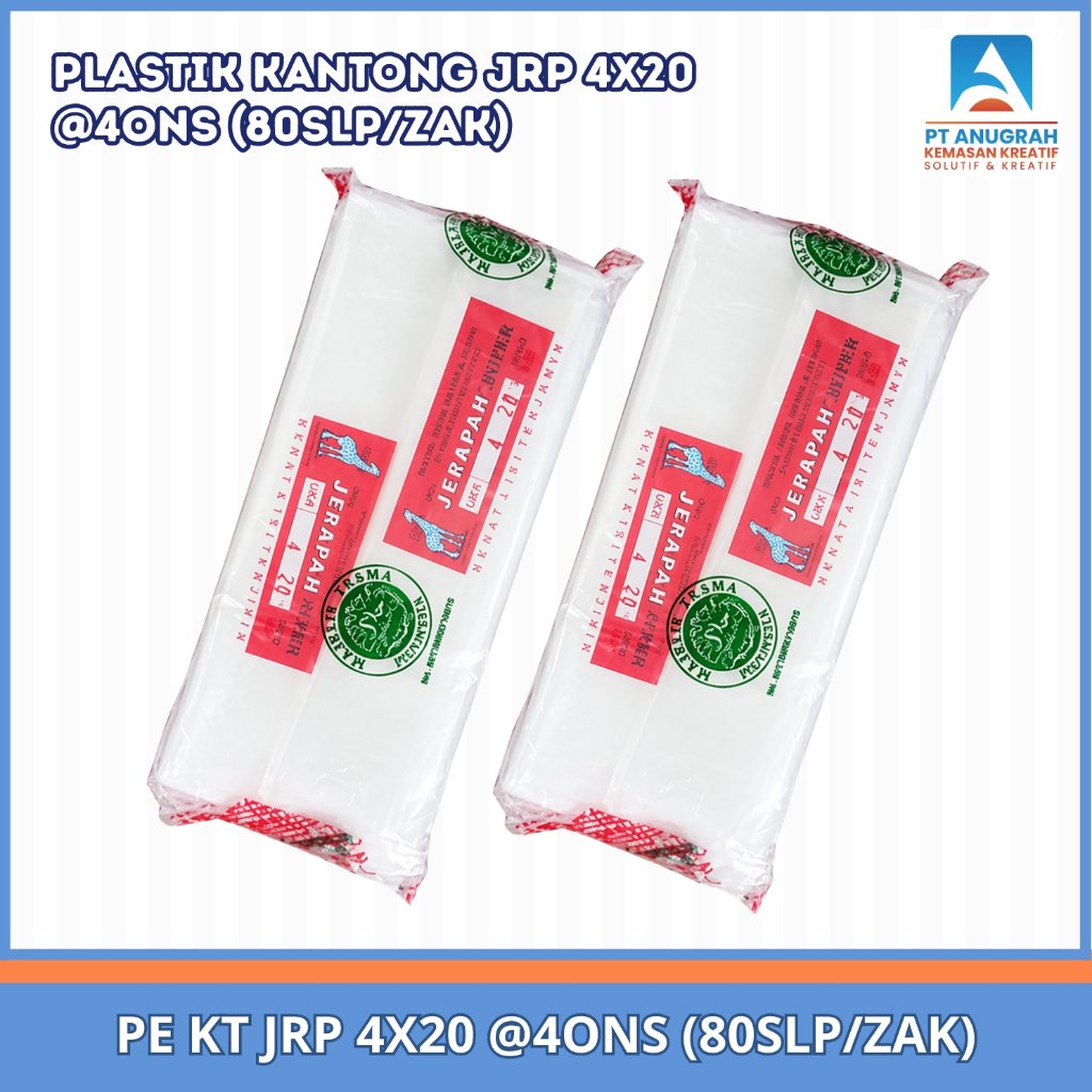 Plastik Kantong PE KT Jerapah 4x20 @4 ons