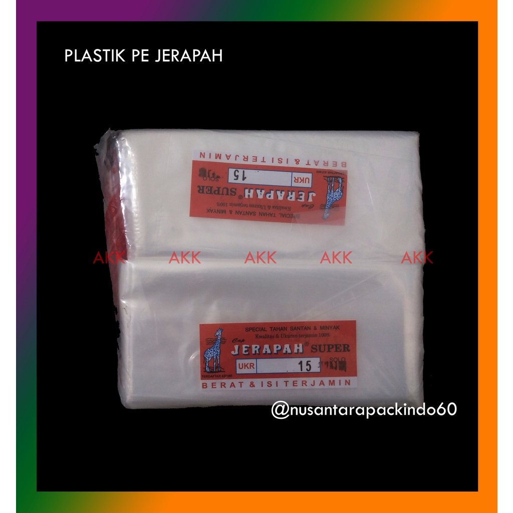 PLASTIK KANTONG PE KT JERAPAH  8x15