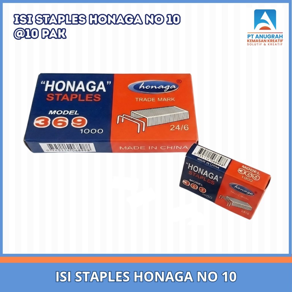 Isi Staples Besar Honaga No 369 Isi 10 Pack