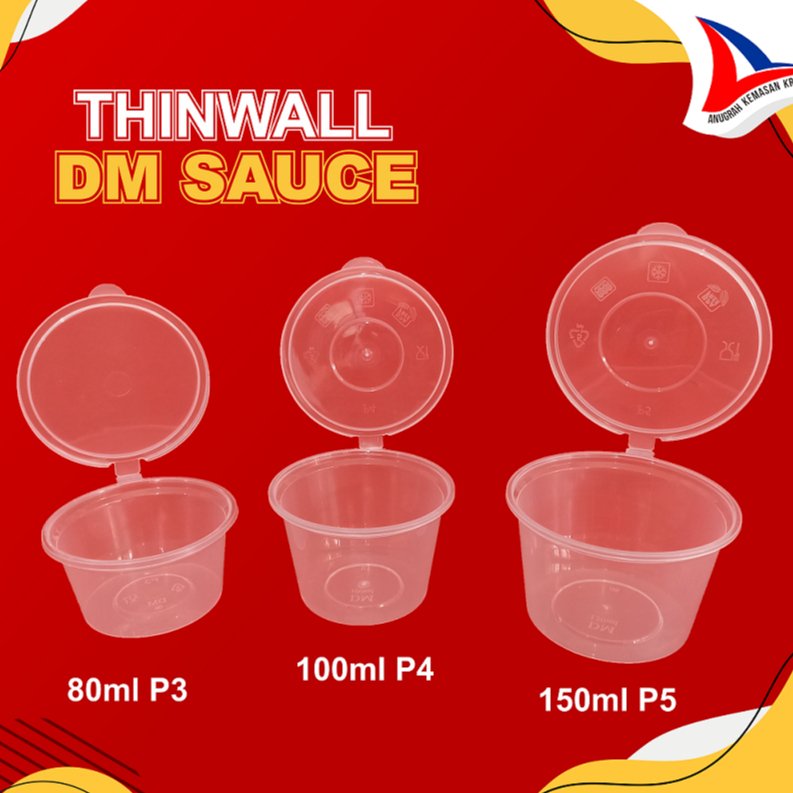 Mangkok Sauce / Mika Sauce / Thinwall Dm Sauce 80ml P3 (50/600)