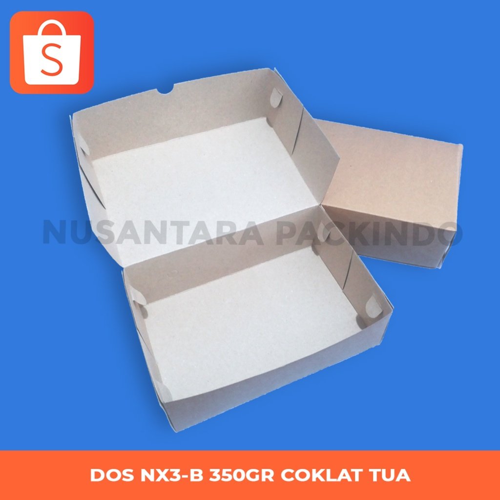 Dos Nx3-B 350gr Kraft 350 Gr / Kotak Nasi (100 Pcs)
