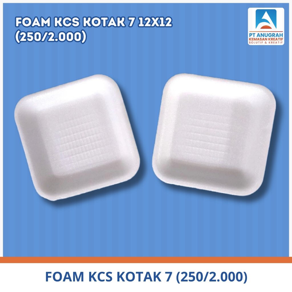 Styrofoam Foam Buah & Daging Kotak 7 (50 Pcs)