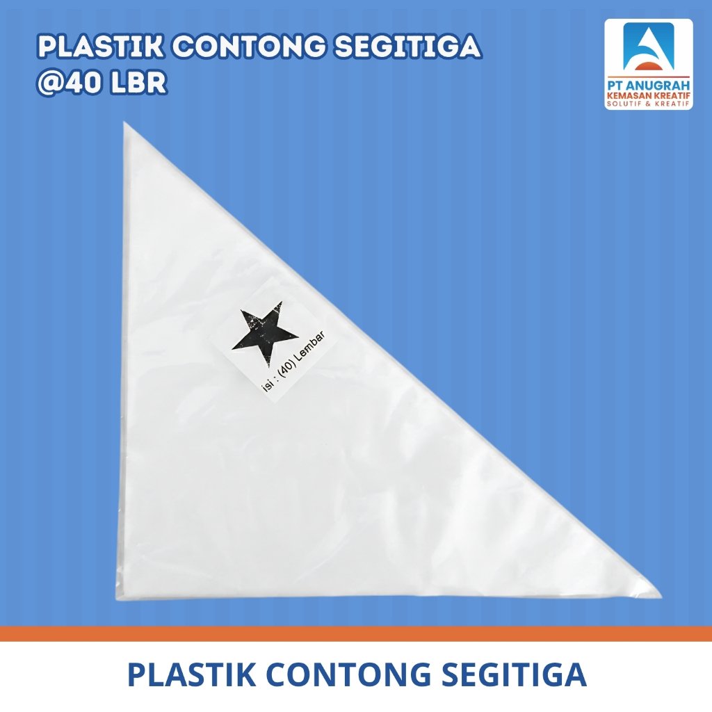 Plastik Contong Isi 40 Lembar / Plastik Segitiga