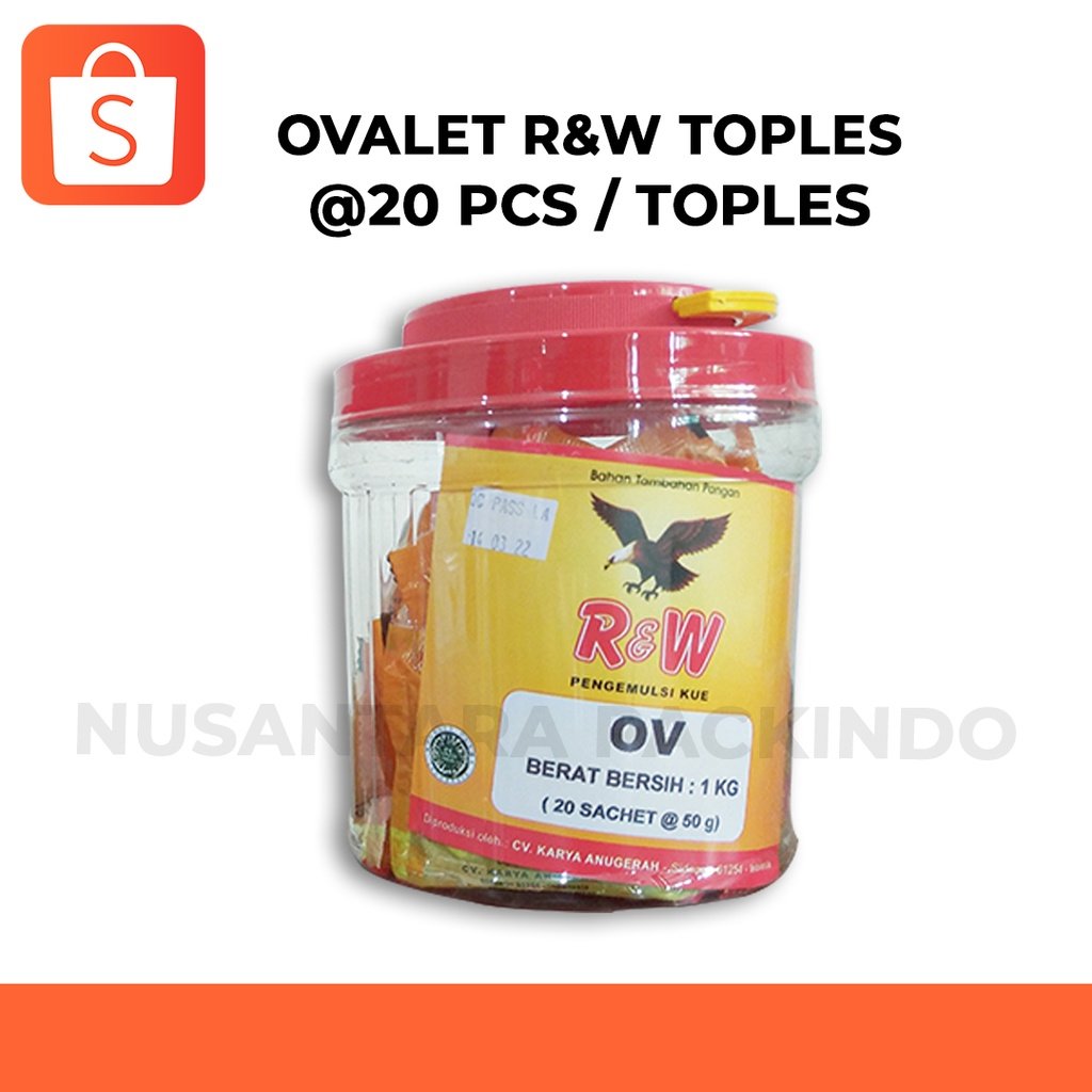 Pengembang Kue Rajawali / Ovalet R&W Toples 50 Gram / Pengemulsi