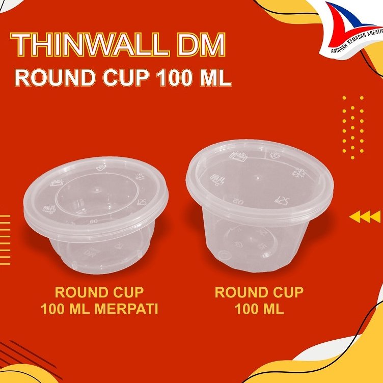 Thinwall Dm Round Cup 100ml / Cup Pudding (25 Pcs)
