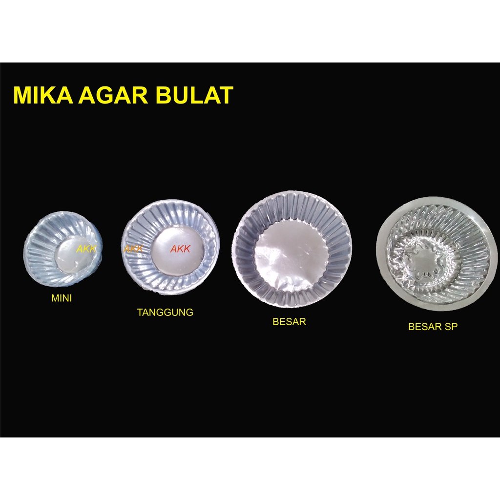 Mika Agar Mmp Bulat Tanggung (1200 Pcs) / Mika Puding
