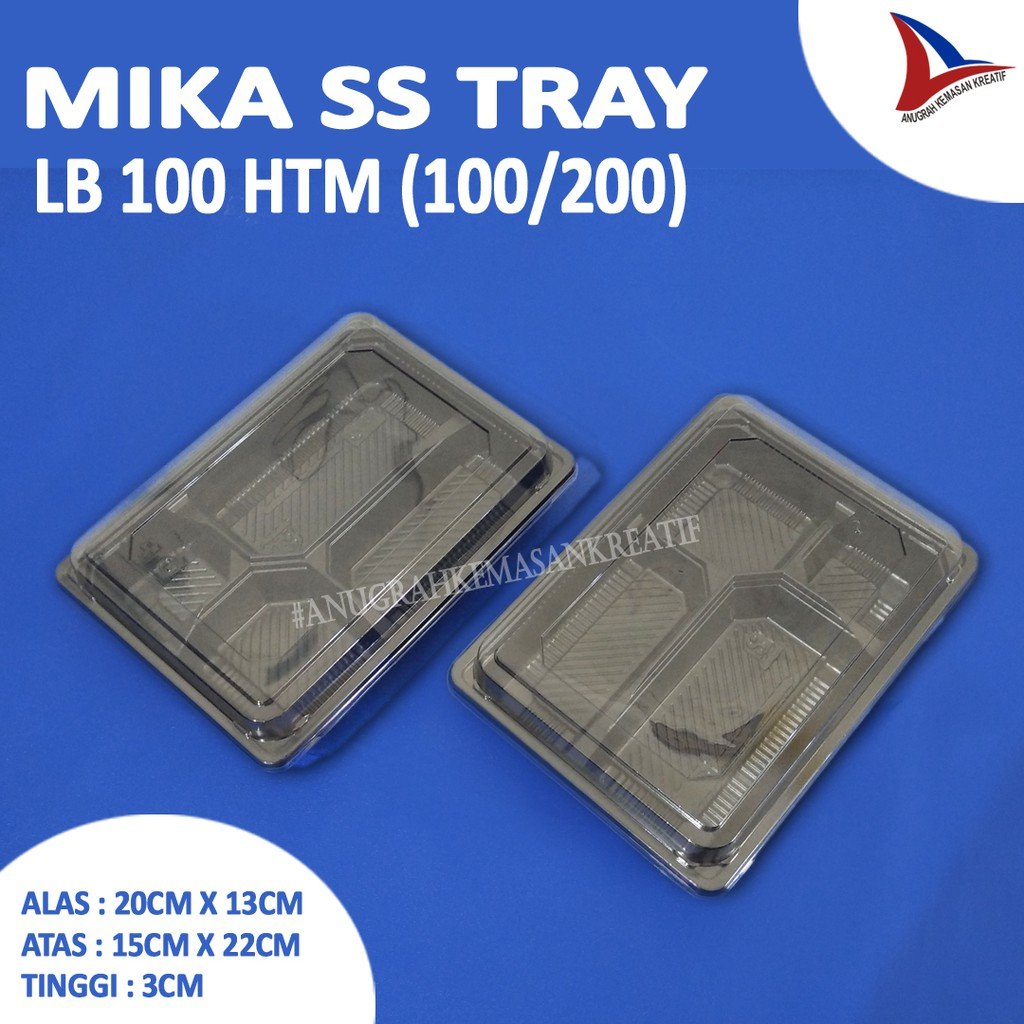 Mika Ss Tray Lb 100 Hitam (10 Pcs)