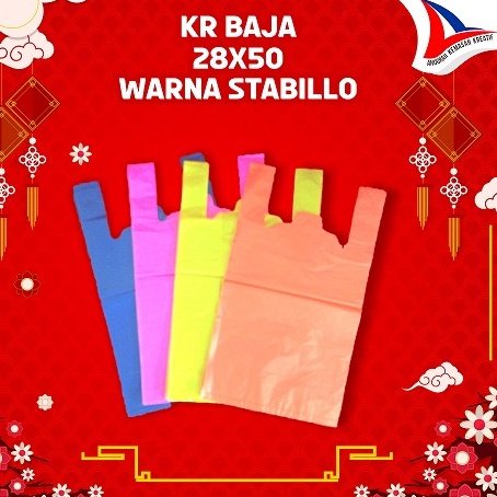 Kantong Kresek Baja (Br) 28x50 Warna Stabillo Isi 20 Lembar