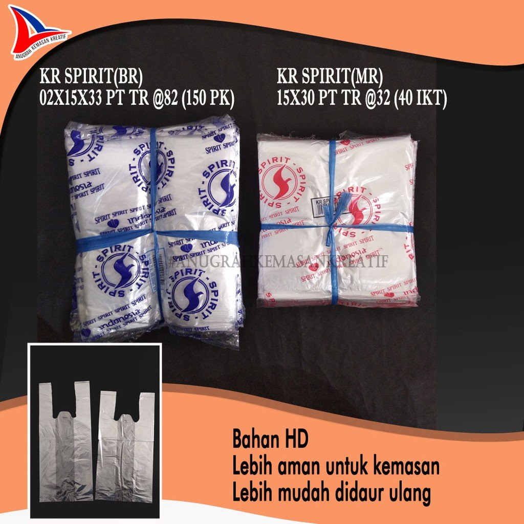 Kantong Kresek Spirit Br 02x15x33 Putih Transparan @82