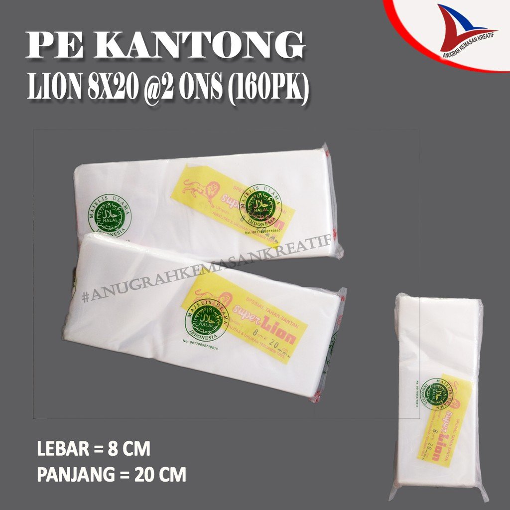 Plastik Kantong Pe Kt Lion 8x20 (2 Ons)