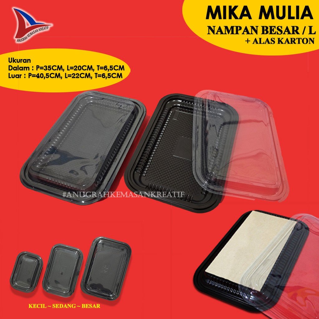 Mika Mulia Nampan Besar / L + Alas Crt (10 Pcs)