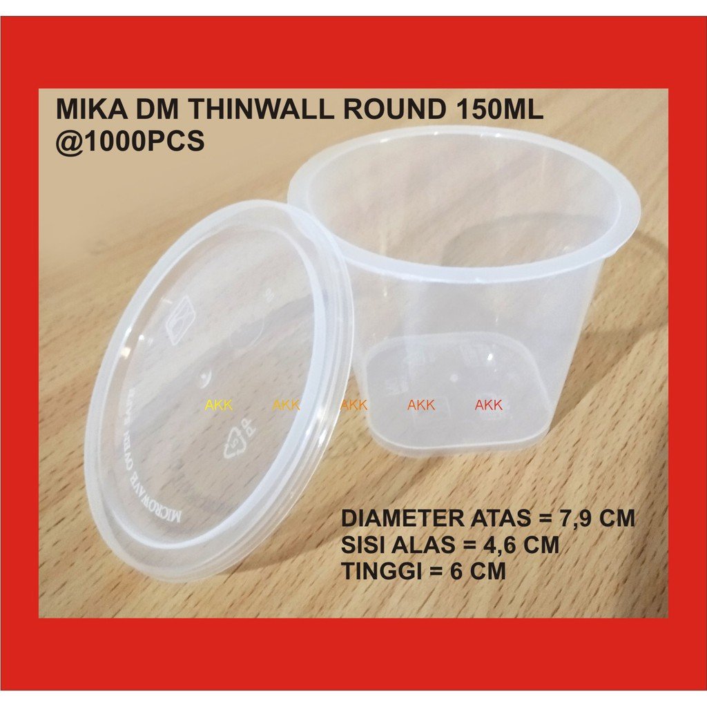 Thinwall Dm Round 150ml / Cup Jelly / Cup Agar (50 Pcs)