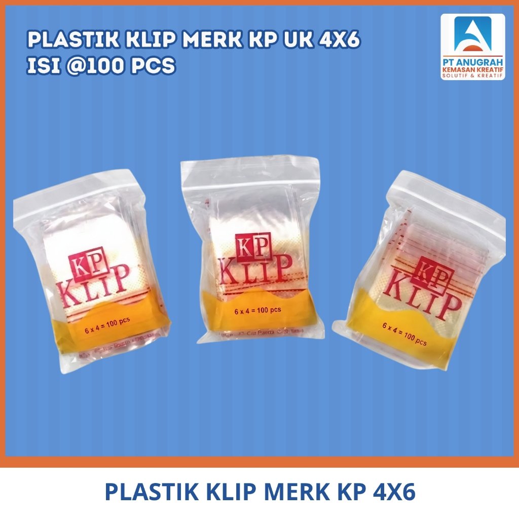 PLASTIK KLIP MERK KP 4X6 ISI 100 Pcs