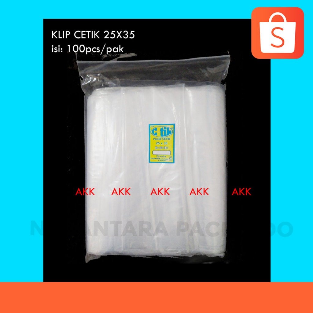PLASTIK KLIP CETIK 25x35 ISI 100 PCS
