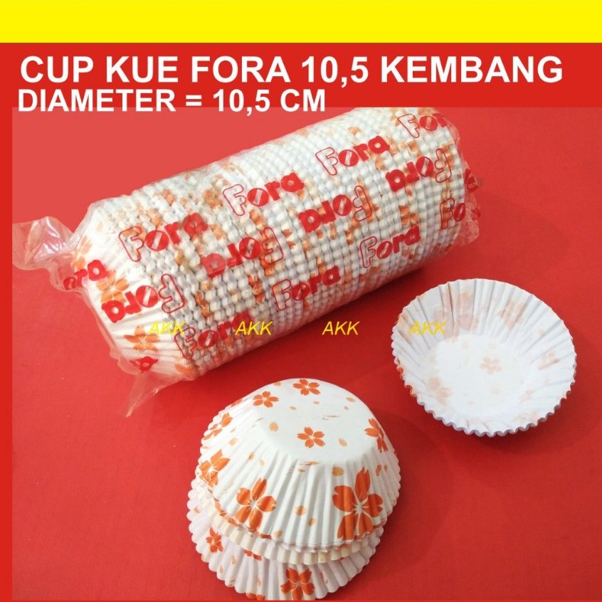 Cake Case Fora 10,5 Motif Kembang / Cup Kue (1000 Pcs)